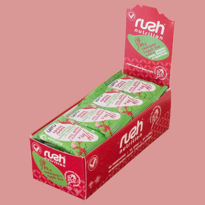Box of 20 Apple and Cinnamon flavoured healthy snack bars